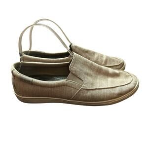 Crocs Women Tan CitiLane Casual Shoes 204929 Canvas Dual Comfort Size 9